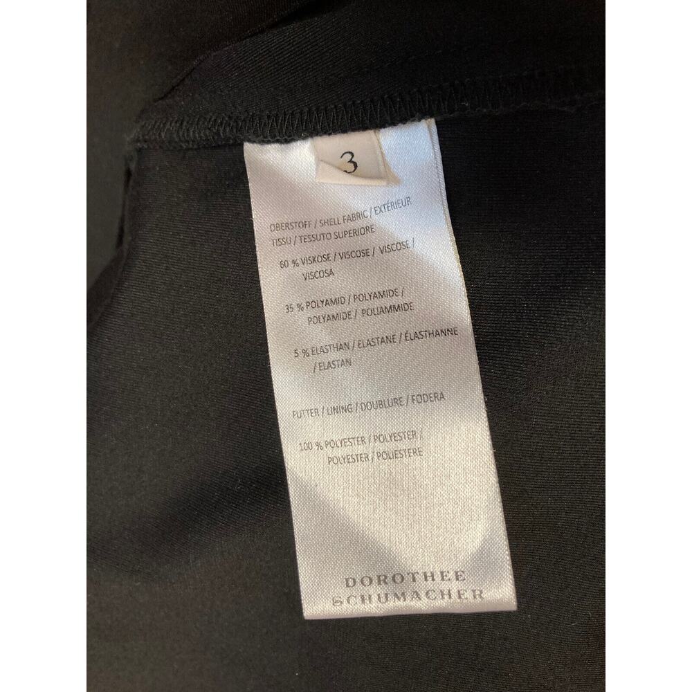 DOROTHEE SCHUMACHER Black Crossover Straps Sleeveless A-Line Midi Dress Size L - Picture 4 of 4